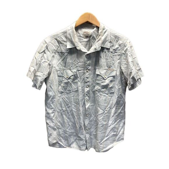 Lucky Brand Distinctly Western Size Large (L) Pearl Snap Short Sleeve - Picture 1 of 6